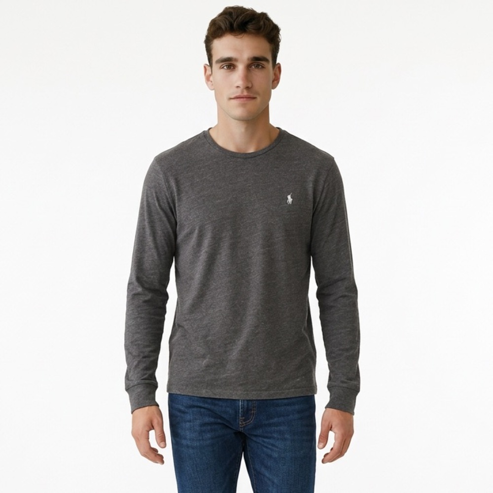Polo Ralph Lauren Men's Long Sleeve Crewneck T-Shirt‎ Gray Size L